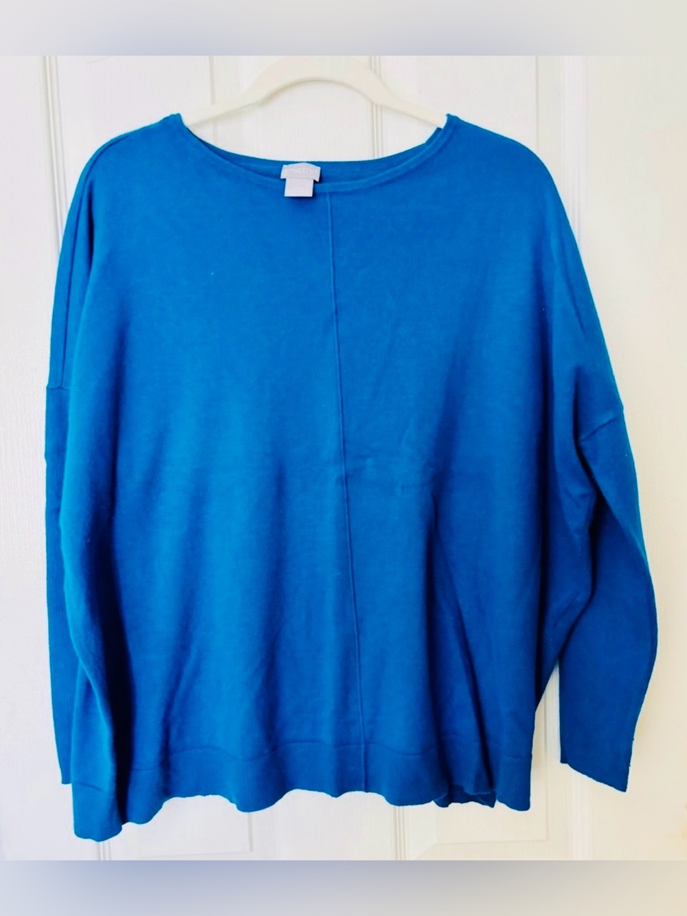 Chico's Teal Scoop Neck Lightweight Sweater ~ Chico’s Size 2/Women’s Large